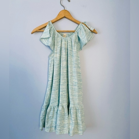 NWT Vignette Girls Size 7, Aqua Heather Ruffle Dress, Twirly Dress, Sundress - Picture 6 of 8